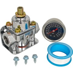 12-804 Low Fuel Pressure Adjustable Regulator Gauge for Holley 1-4 PSI 3/8in NPT
