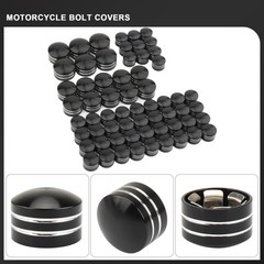 62PCS Motorcycle Bolt Covers Engine Head Bolts Toppers Cap for Harley 2018-20…