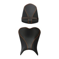 Two Piece Motorcycle Seat Suzuki GSXR600 GSXR750 2006-2007 Black Orange Stitch