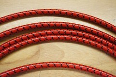 Farmall 404 Row Crop Red & Black Cloth Covered Copper Spark Plug Wire Set IH