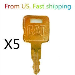 5X New Ignition Keys Golden For Caterpillar CAT ALL Heavy Equipment #5P8500