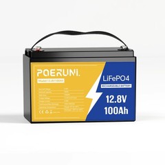 100Ah 12V LiFePO4 Lithium Battery 12V Deep Cycle BMS for Solar RV Off-grid Power