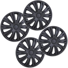 14 Inch Universal Black Matte Hubcaps Set of 4 Snap-On ABS&PC Wheel Rim Covers