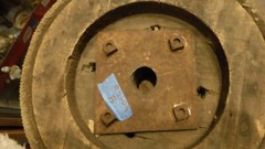 b. Old Wood Pulley Belt Industrial 12 3/8 x 4 3/16 Inches Many Photos