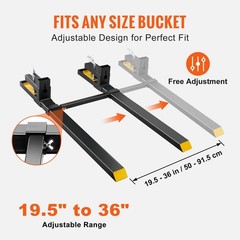 High-Strength Pallet Forks 60in 4000lb Frame Precision Bar Shift