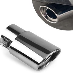 Pack-1 Stainless Steel Exhaust Tip, Straight Type Tailpipe Muffler, Automobile M