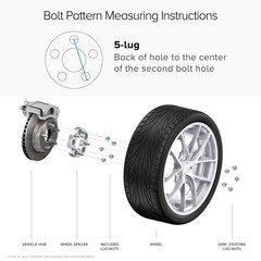 Stancemagic 25Mm 1 Inch Hubcentric 5X114.3 Wheel Spacers 64.1Mm Bore 12X1.5