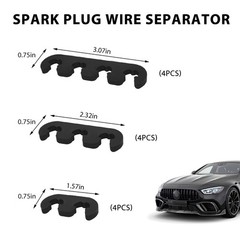 BWBWND 12PCS Spark Plug Wire Separator, 7mm 8mm 8.5mm 8.8mm Car Engine Black