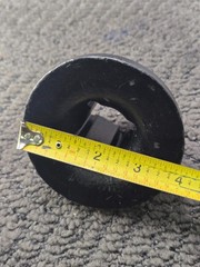 (QTY 2) Heavy-Duty Black Disc Harrow Half Spacer Spools 1-3/4″ Bore x 4″ OD