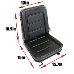 Universal Forklift Seat Fold Down Tractor Seat with Adjustable Angle Back New