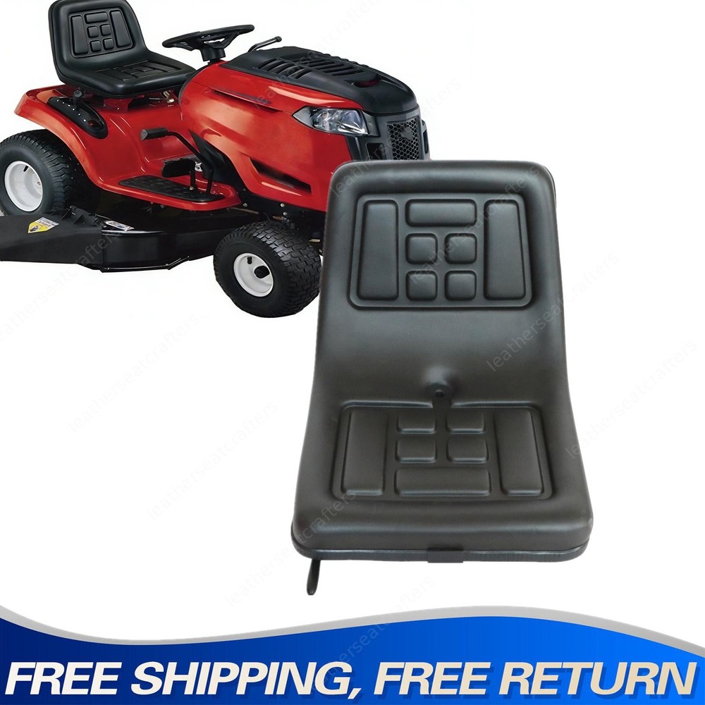 Low Back Lawn Mower Tractor Seat w/Slide Tracks For Husqvarna Cub Cadet MTD Toro