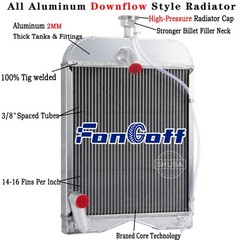 3 Rows Aluminum Tractor Radiator for Ford 8N 9N 2N 86551430 8N8005