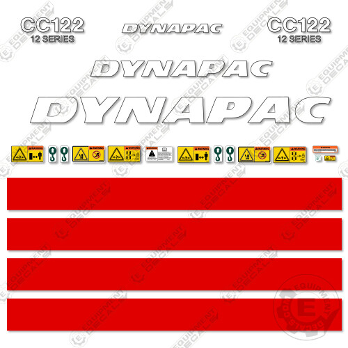 Fits Dynapac CC122 Decal Kit Pneumatic Roller Equipment Decals (12 SERIES)
