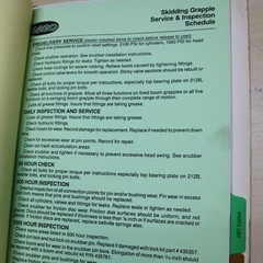 ESCO model HV CATERPILLAR 518 Grapple Skidder Parts Operation Owner Manual guide