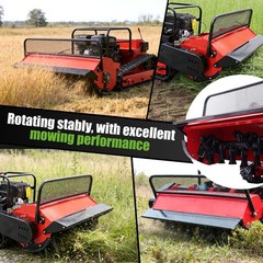 15HP Remote Control Lawn Mower Crawler Brush Cutter 65° Climbing