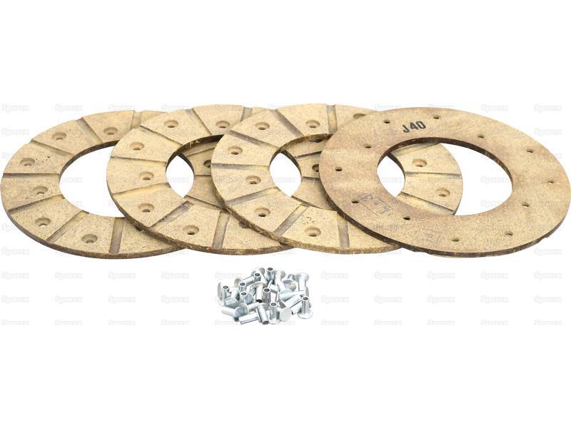 MyTractor Brake Lining Kit Disc OD 165mm. ID 88mm, Thickness : 4.7mm, Supplied W