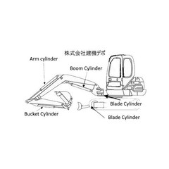 [Generic] IHI IS30JX（BK1576～) Arm Cylinder Seal Kit. (with ring) –