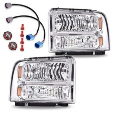 Headlights Assembly Fit 1999-2004 Ford F250 F350 F450 F550 Super Duty