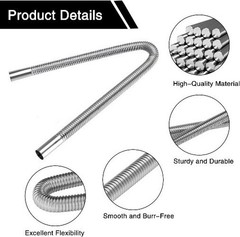 1 Inch Stainless Steel Exhaust Hose, 60CM/23.6 Inch Flexible Size: 23.6in/60cm