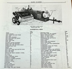 Parts Manual fits John Deere 216 Series Baler Schematics Catalog 216WS 216T