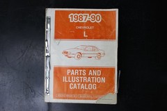 Chevrolet L Parts & Illustration Catalog 1987-90 Car Service Manual OEM