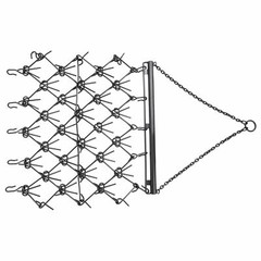 Drag Harrow 4 x 4 FT 3/8″ Tines For ATV UTV Lawn Tractors Leveling Landscapes