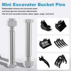 0.98in Replaceable Mini Excavator Pins – High-Strength Manganese Steel 2 Pack