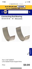 Ford Napa Engine Bearing 351 Cleveland Rings Mustang Cougar F100 Ltd Torino