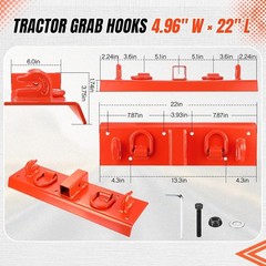 Tractor Grab Hooks Bolt On Compact Tractor Heavy Duty Bucket Hooks 2″ Receiver