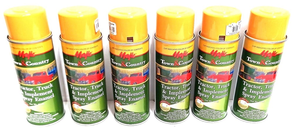 6 Cans Cub Cadet Yellow Tractor and Implement Spray Paint