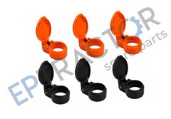 3 pcs Orange + 3 pcs Black Female Hydraulic Quick Coupler Dust Cap 1.49″ (38mm)