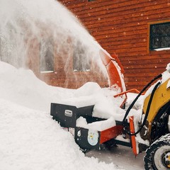 Titan Attachments 6 FT Skid Steer Snow Blower, Quick Tach, Directional Chute