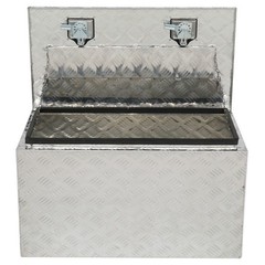30″ ATV Aluminum Under Body Toolbox 5 Bar Tread Silver