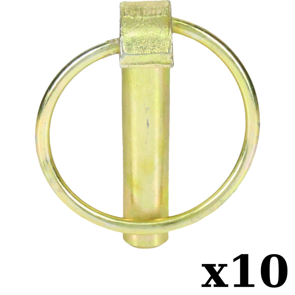 10 Pack of Tractor Implement Lynch Pins with Ring 7/16″ x 1-3/4″ 873-2703