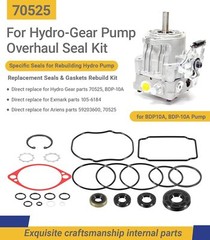 70525 Overhaul Seals & Gaskets Kit Replace for Hydro-Gear Hydraulic Pump BDP10A