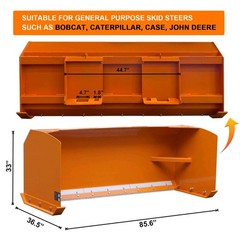 Wolverine 8′ SNOW PUSHER SKID STEER QUICK ATTACH SP-15-84W Shipping $3.75 Per Mi