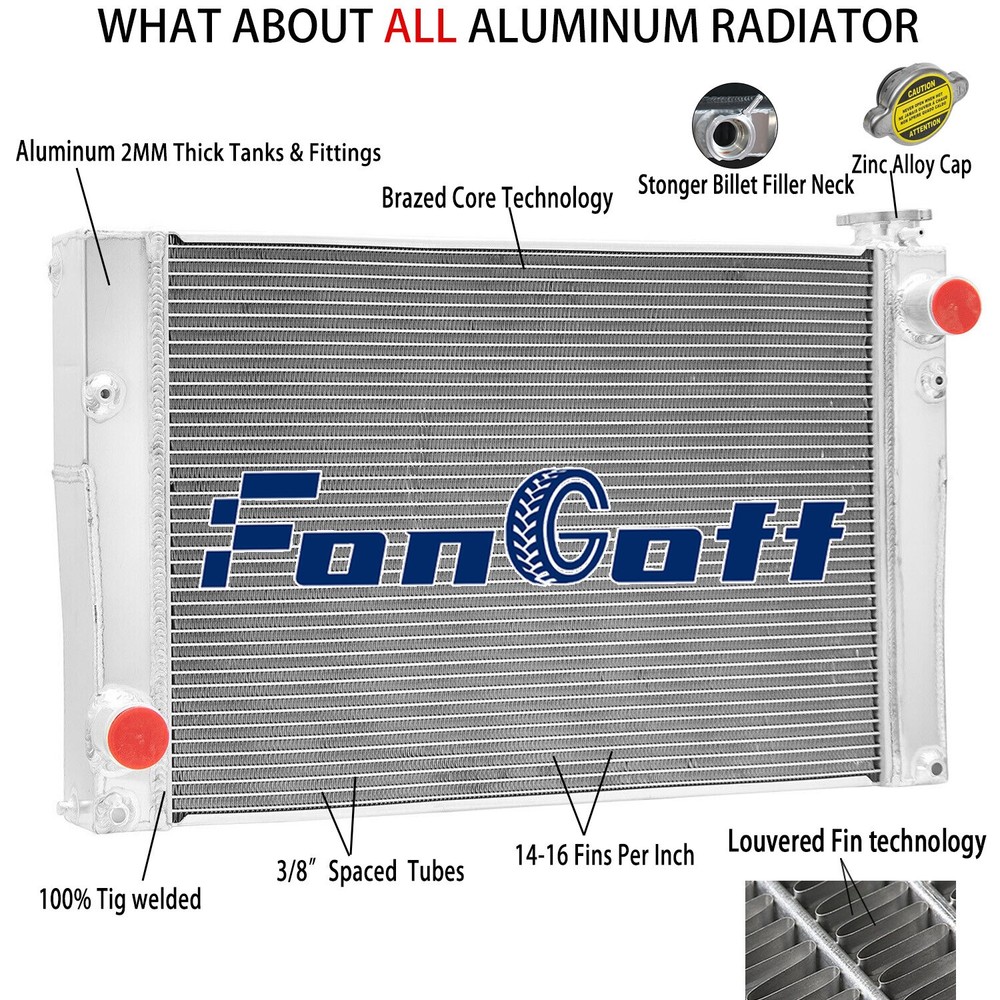 4 Row 70mm Aluminum Radiator for Case New Holland Skidsteer #47946380/ 47362351