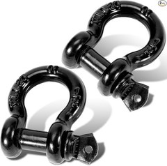 Prep 1/2″ D Ring Shackles with 7/8″ Screw Pin, 26,400 lbs 1/2″ Shackle 2pcs
