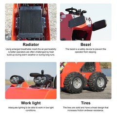 HUAYEE FREE SHIPPING New Mini Skid Steer Loader 13.5hp B&S Gas EPA Engine