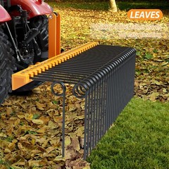 60″ Pine Straw Needle Rake Fit for Cat0 Cat1 Cat3 Tractors 3 Point Straw Rake