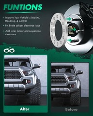 4Pcs 0.5in 6×5.5 108mm Wheel Spacers 6Lug 1/2 Studs Chevy Tahoe K1500