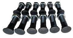 3″ x 3/4″ Diameter Heavy Duty Steel Plow Bolts & Nuts – P-9 170 – 12 Count
