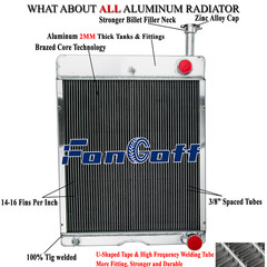 #71611C1 4 Row Radiator For International 886 986 1066 1086 1466 1486 A121725C1.