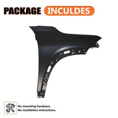Black Painted Steel Front Fender Right Passenger 2024 2025 Chevy Trax 42851579