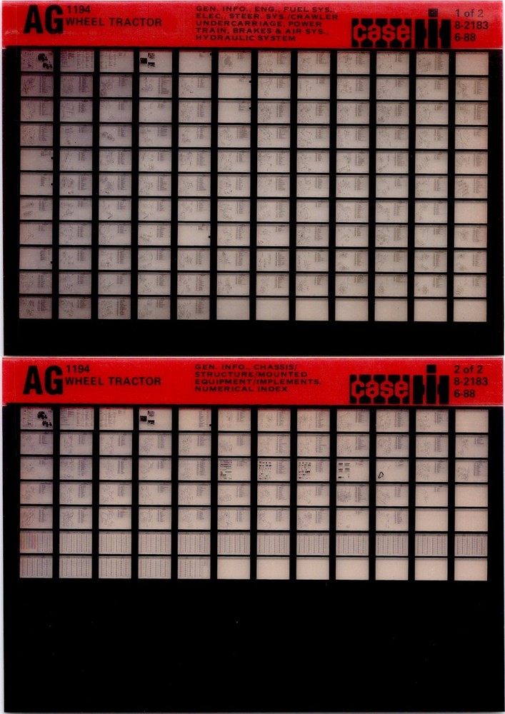 JI Case / Case IH 1194 Tractor Parts Catalog Microfiche Manual 8-2183