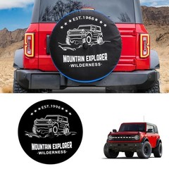 32 Inches Spare Tire Covers for Ford Bronco Base, Big Bend, Black Diamond, Ou…