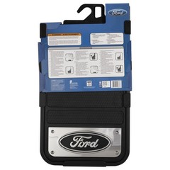 Plasticolor 001837R01 Ford Oval Chrome Plated Heavy-Duty Black Front 12 X 22