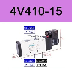 1PCS AirTAC 12V 24V 110V 220V Pneumatic Electric Solenoid Air Valve 5 Way 2 Pos