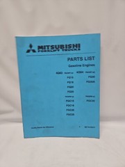 MITSUBISHI FORKLIFT TRUCKS PARTS LIST GASOLINE ENGINES MANUAL 4G63 4G64 FG15 18