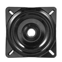 JEUIHAU 2 Pack 6.25 Inches Bar Stool Swivel Plate, Black 6.5inch,